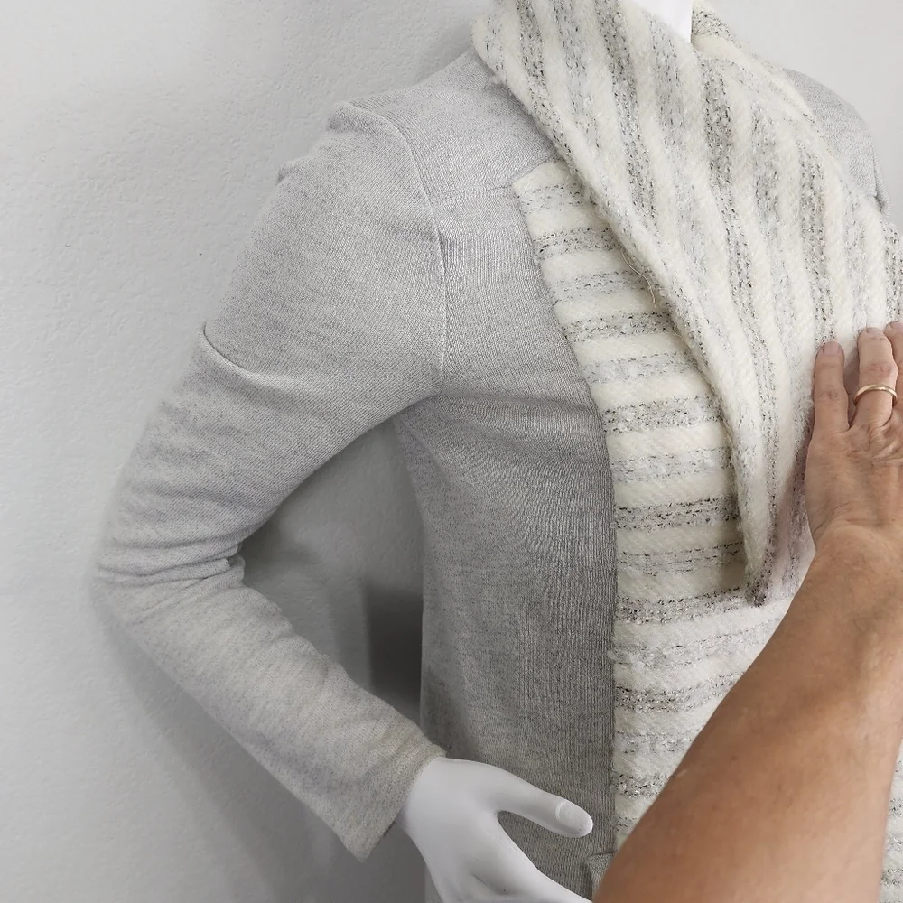 Lucky Wool Gray Boho Open Long Cardigan Size M